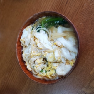 卵とじ小松菜ラーメン